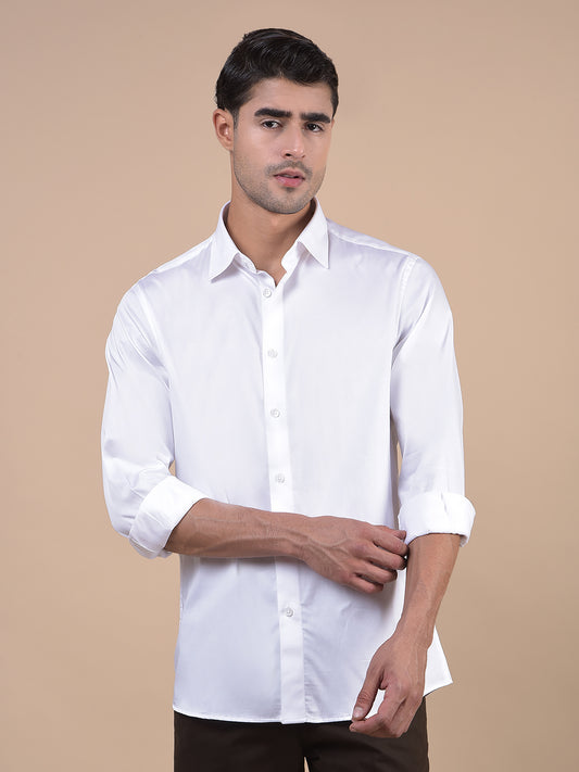 Formal Shirt for Men l Breathable & Soft with Color Fastness Regular Fit Spread Collar Neck Cotton Fabric Solid Pattern