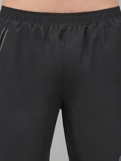 Men's Grey Solid Activewear Shorts