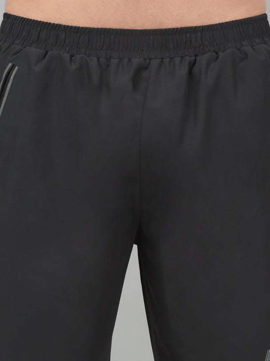 Men's Grey Solid Activewear Shorts