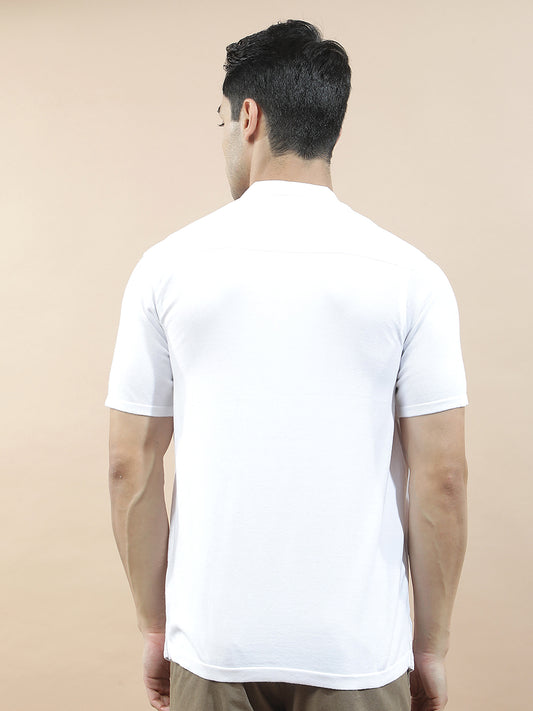 Shirt Kurta for Men | Breathable & Soft with Color Fastness Regular Fit Mandarin Collar Pure Cotton Fabric Solid Pattern