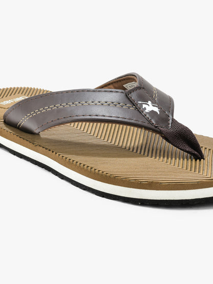 Casual Flip Flop for Men | Lightweight & Comfortable with Cushioned Insole PU Upper Rubber Sole Slip on Closure