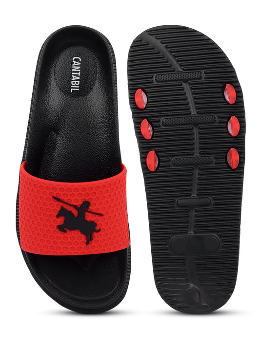 Casual Sliders for Men | Lightweight & Comfortable with Cushioned Insole PVC Upper EVA Sole Slip on Closure.