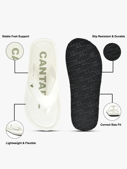 Casual Flip Flop for Men | Lightweight & Comfortable with Cushioned Insole PU Upper Rubber Sole Slip on Closure