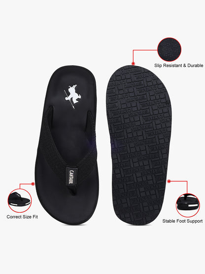 Casual Flip Flop for Men | Lightweight & Comfortable with Cushioned Insole Niwar Upper Rubber Sole Slip on Closure