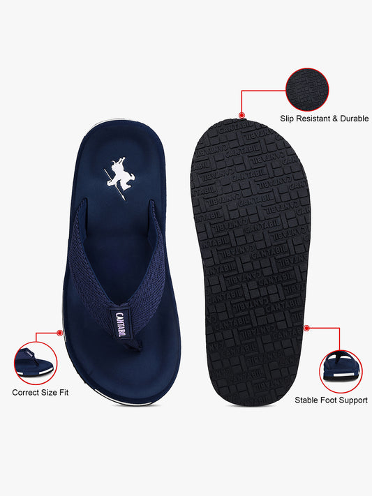 Casual Flip Flop for Men | Lightweight & Comfortable with Cushioned Insole Niwar Upper Rubber Sole Slip on Closure
