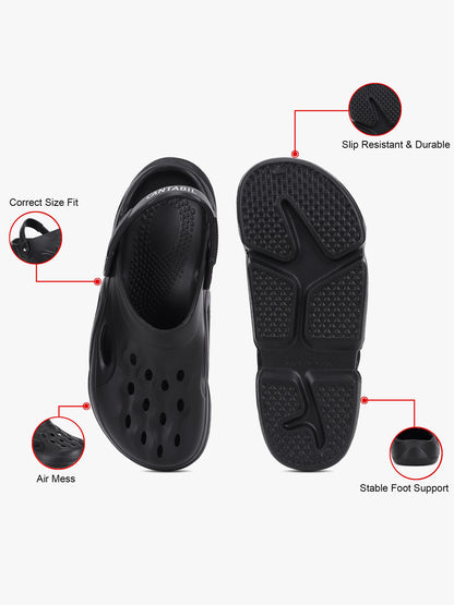 Casual Clogs for Men | Lightweight & Comfortable with Cushioned Insole EVA Upper EVA Sole Slip on Closure