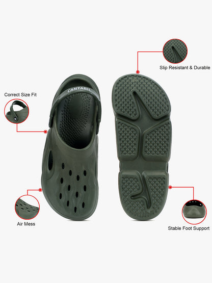 Casual Clogs for Men | Lightweight & Comfortable with Cushioned Insole EVA Upper EVA Sole Slip on Closure