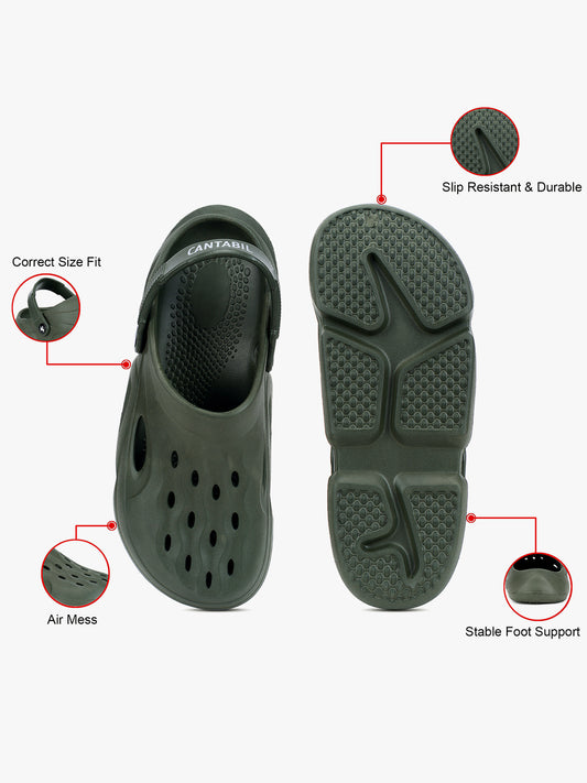 Casual Clogs for Men | Lightweight & Comfortable with Cushioned Insole EVA Upper EVA Sole Slip on Closure