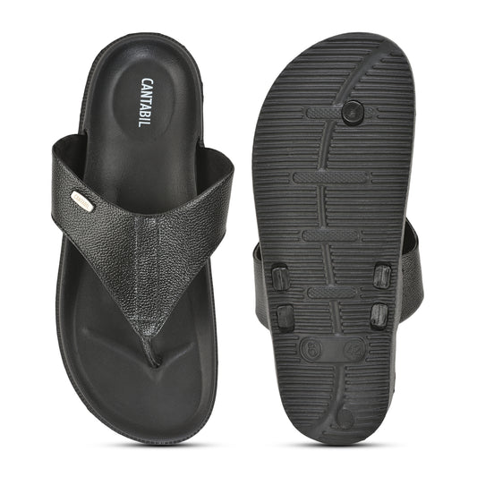 Casual Flip Flop for Men | Lightweight & Comfortable with Cushioned Insole PU Upper EVA Sole Slip on Closure.