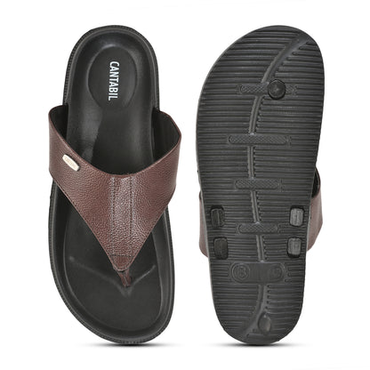 Casual Flip Flop for Men | Lightweight & Comfortable with Cushioned Insole PU Upper EVA Sole Slip on Closure.