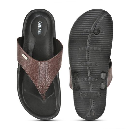 Casual Flip Flop for Men | Lightweight & Comfortable with Cushioned Insole PU Upper EVA Sole Slip on Closure.