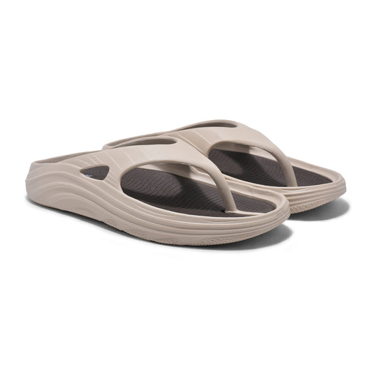 Men's Beige & Brown Solid  Casual Flip Flop