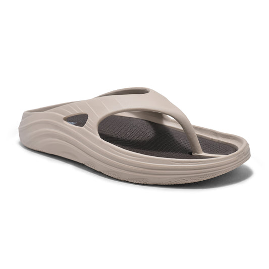 Men's Beige & Brown Solid  Casual Flip Flop
