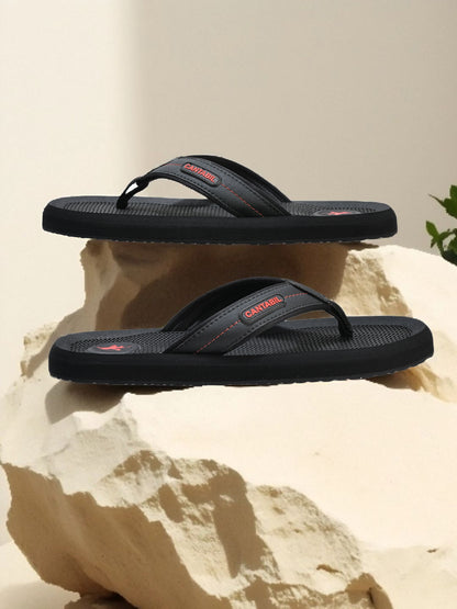 Casual Flip Flop for Men l Lightweight & Comfortable with Cushioned Insole EVA Upper Rubber Sole Slip on Closure