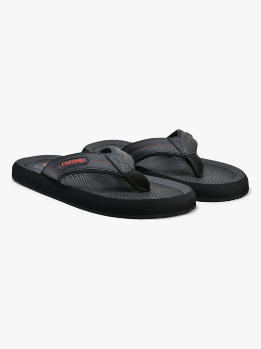 Casual Flip Flop for Men l Lightweight & Comfortable with Cushioned Insole EVA Upper Rubber Sole Slip on Closure