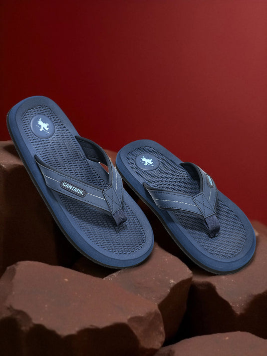 Casual Flip Flop for Men l Lightweight & Comfortable with Cushioned Insole EVA Upper Rubber Sole Slip on Closure