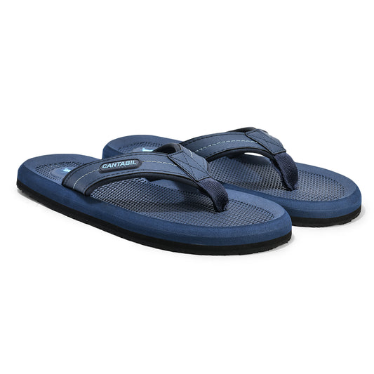 Casual Flip Flop for Men l Lightweight & Comfortable with Cushioned Insole EVA Upper Rubber Sole Slip on Closure