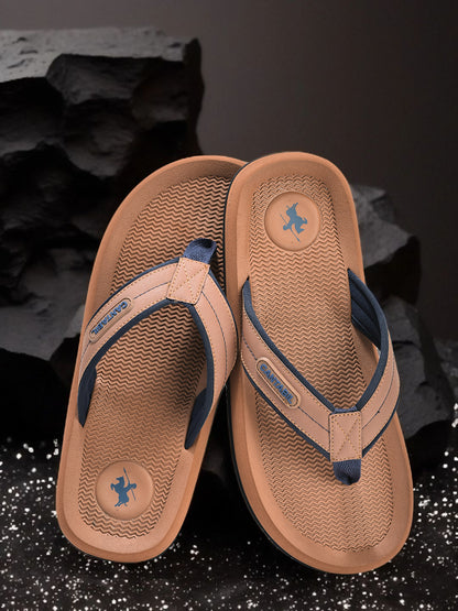 Casual Flip Flop for Men l Lightweight & Comfortable with Cushioned Insole EVA Upper Rubber Sole Slip on Closure