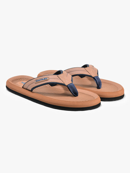 Casual Flip Flop for Men l Lightweight & Comfortable with Cushioned Insole EVA Upper Rubber Sole Slip on Closure