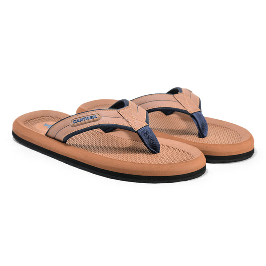 Casual Flip Flop for Men l Lightweight & Comfortable with Cushioned Insole EVA Upper Rubber Sole Slip on Closure
