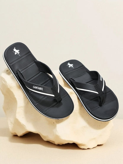 Casual Flip Flop for Men l Lightweight & Comfortable with Cushioned Insole EVA Upper Rubber Sole Slip on Closure