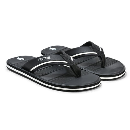 Casual Flip Flop for Men l Lightweight & Comfortable with Cushioned Insole EVA Upper Rubber Sole Slip on Closure