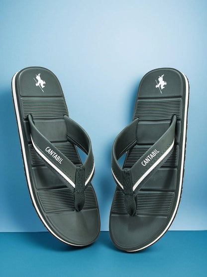 Casual Flip Flop for Men l Lightweight & Comfortable with Cushioned Insole EVA Upper Rubber Sole Slip on Closure