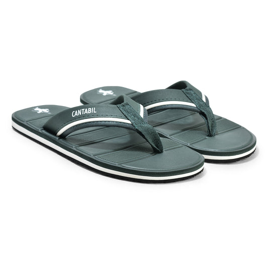 Casual Flip Flop for Men l Lightweight & Comfortable with Cushioned Insole EVA Upper Rubber Sole Slip on Closure
