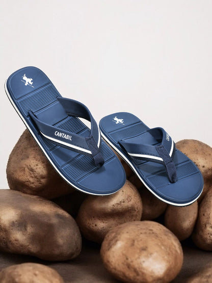 Casual Flip Flop for Men l Lightweight & Comfortable with Cushioned Insole EVA Upper Rubber Sole Slip on Closure