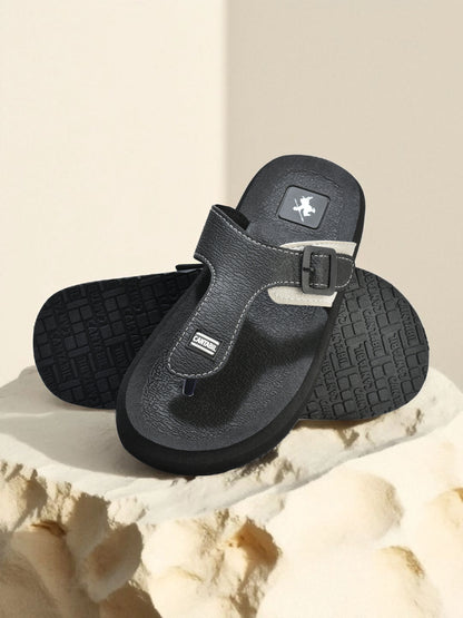 Casual Flip Flop for Men l Lightweight & Comfortable with Cushioned Insole EVA Upper Rubber Sole Slip on Closure