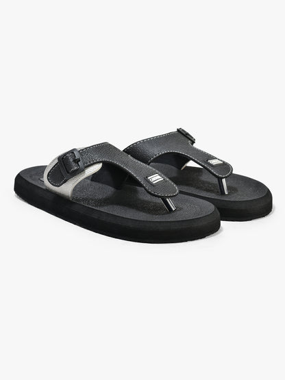 Casual Flip Flop for Men l Lightweight & Comfortable with Cushioned Insole EVA Upper Rubber Sole Slip on Closure
