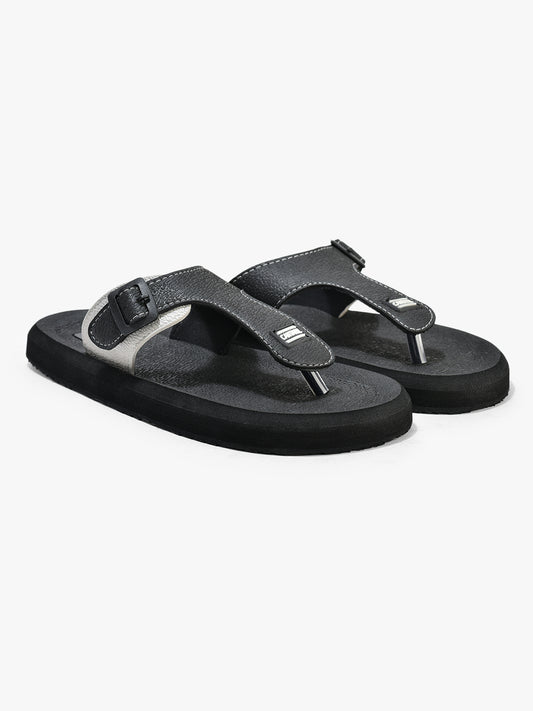 Casual Flip Flop for Men l Lightweight & Comfortable with Cushioned Insole EVA Upper Rubber Sole Slip on Closure