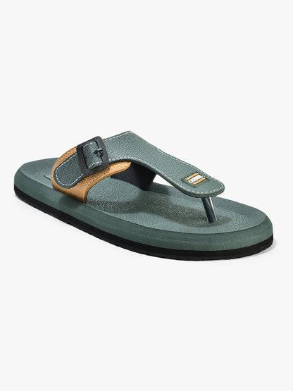 Casual Flip Flop for Men l Lightweight & Comfortable with Cushioned Insole EVA Upper Rubber Sole Slip on Closure