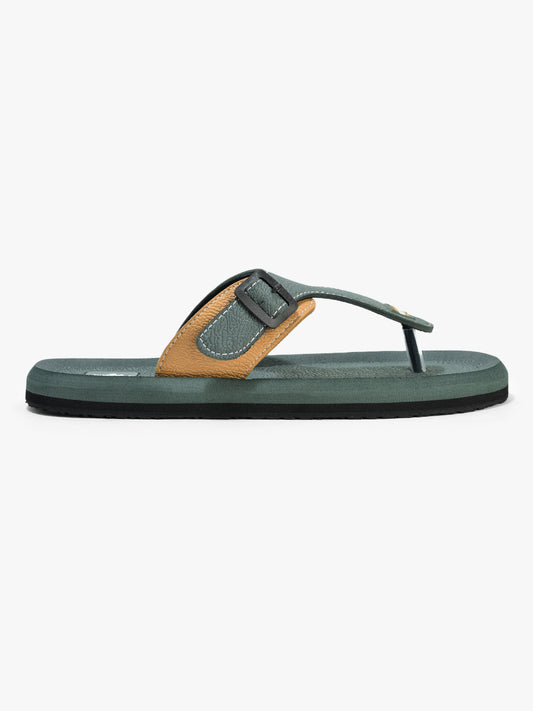 Casual Flip Flop for Men l Lightweight & Comfortable with Cushioned Insole EVA Upper Rubber Sole Slip on Closure