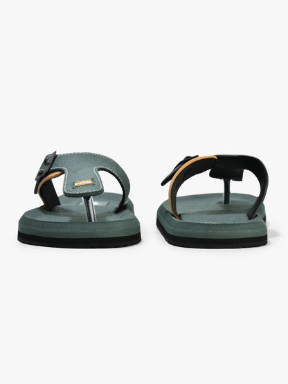 Casual Flip Flop for Men l Lightweight & Comfortable with Cushioned Insole EVA Upper Rubber Sole Slip on Closure