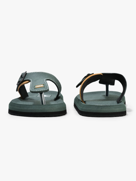 Casual Flip Flop for Men l Lightweight & Comfortable with Cushioned Insole EVA Upper Rubber Sole Slip on Closure