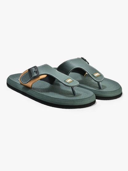 Casual Flip Flop for Men l Lightweight & Comfortable with Cushioned Insole EVA Upper Rubber Sole Slip on Closure