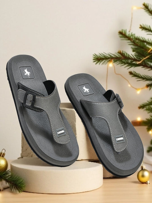 Casual Flip Flop for Men l Lightweight & Comfortable with Cushioned Insole EVA Upper Rubber Sole Slip on Closure