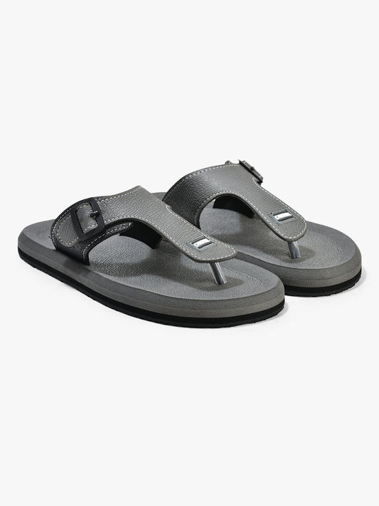 Casual Flip Flop for Men l Lightweight & Comfortable with Cushioned Insole EVA Upper Rubber Sole Slip on Closure