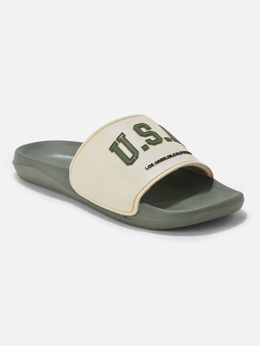 Casual Sliders for Men | Lightweight & Comfortable with Cushioned Insole Silicon Upper EVA Sole Slip On Closure
