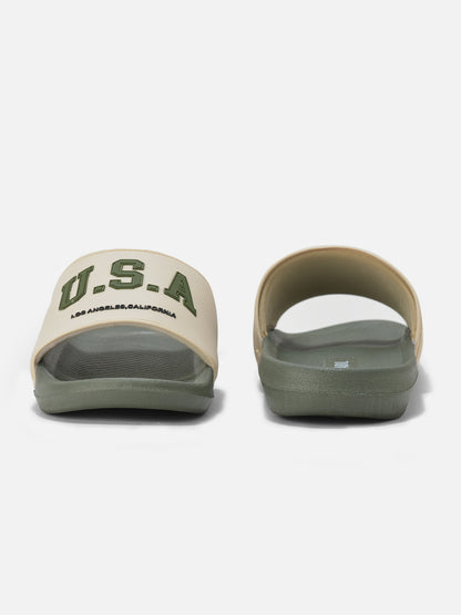 Casual Sliders for Men | Lightweight & Comfortable with Cushioned Insole Silicon Upper EVA Sole Slip On Closure
