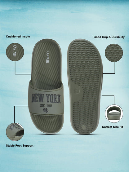 Slider for Men | Lightweight & Comfortable with Cushioned Insole Silicon Upper EVA Sole Slip On Closure