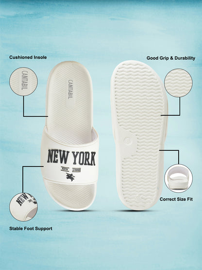 Slider for Men | Lightweight & Comfortable with Cushioned Insole Silicon Upper EVA Sole Slip On Closure
