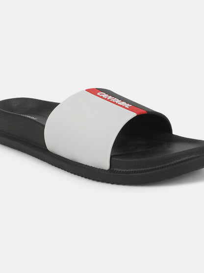 Men's Black Solid Sliders