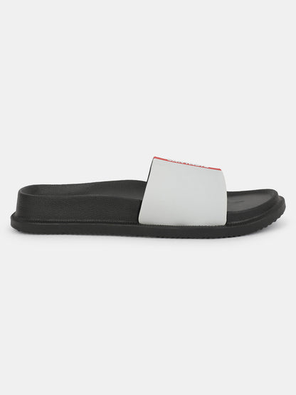 Men's Black Solid Sliders