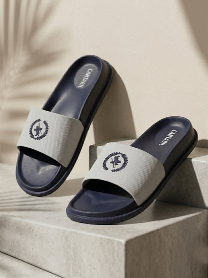 Slider for Men l Lightweight & Comfortable with EVA Insole Silicon Upper Sole Slip on Closure