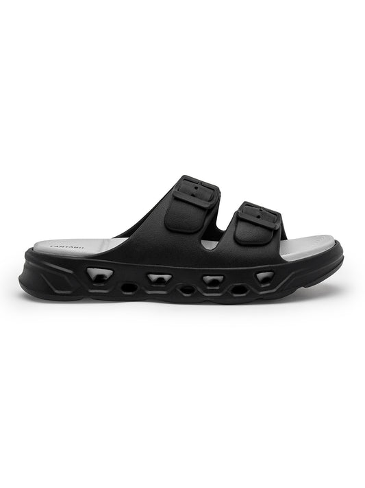 Black & Grey Colourblock Casual Flip-flop for Men