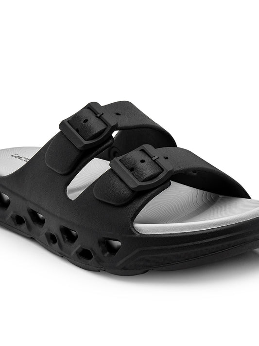 Black & Grey Colourblock Casual Flip-flop for Men