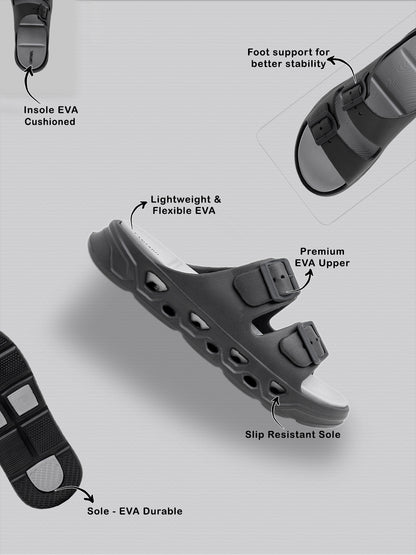 Grey Colourblock Casual Flip-flop for Men