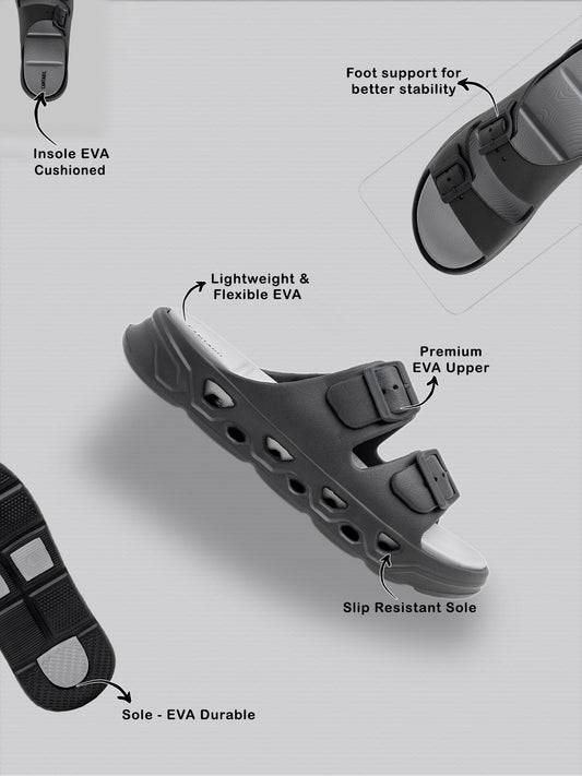 Grey Colourblock Casual Flip-flop for Men